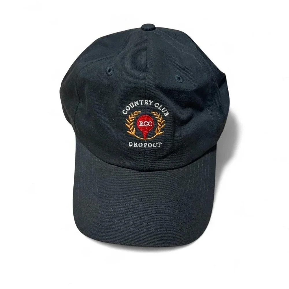 Random Golf Club black Country Club Dropout Dad Hat
